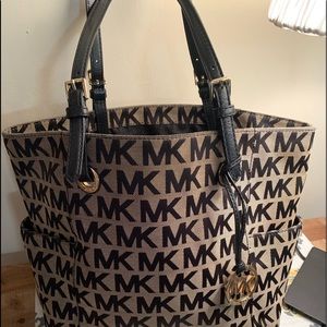 MK Logo canvas tote